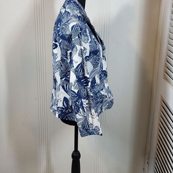 Coldwater Creek Blue & White Jacket - Picture 4 of 10